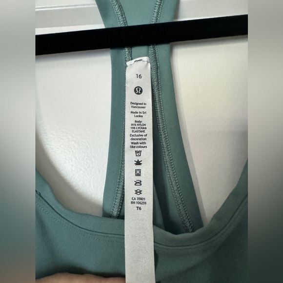 NWT Lululemon Cool Racerback Shorter Length *Nulu in Tidewater Teal - Picture 5 of 5